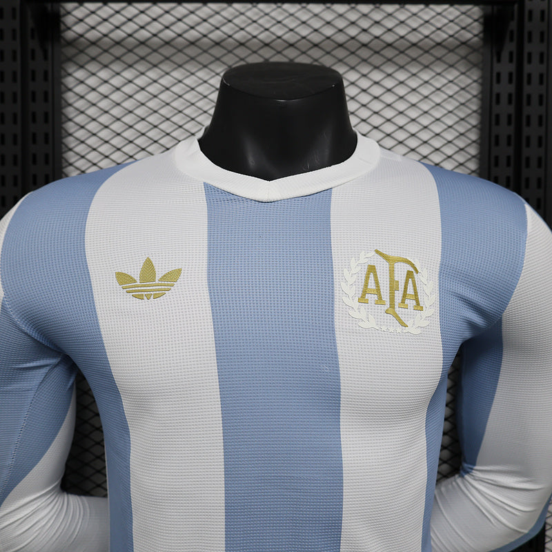 MAILLOT ARGENTINE 50th ANNIVERSAIRE VERSION MANCHES LONGUES