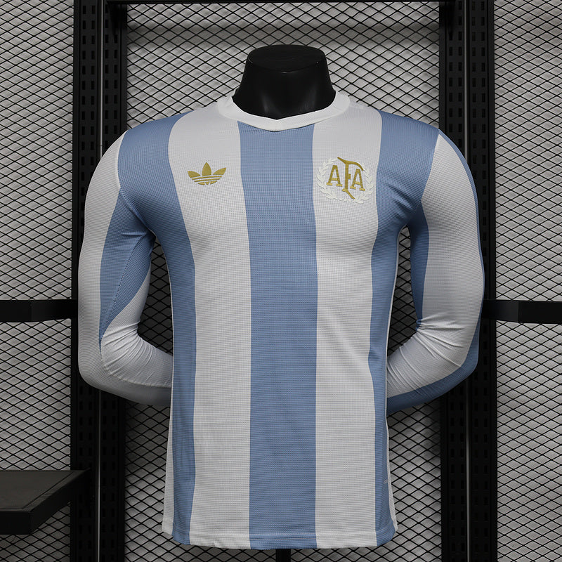MAILLOT ARGENTINE 50th ANNIVERSAIRE VERSION MANCHES LONGUES