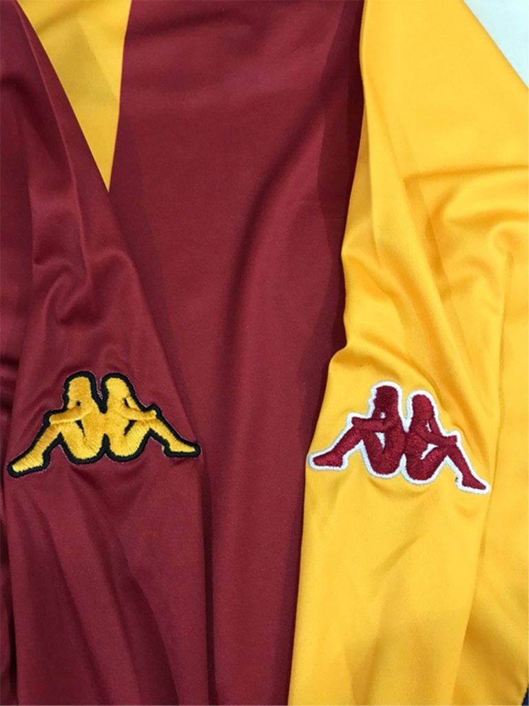 MAILLOT RETRO AS ROMA DOMICILE 2000 VERSION MANCHES LONGUES