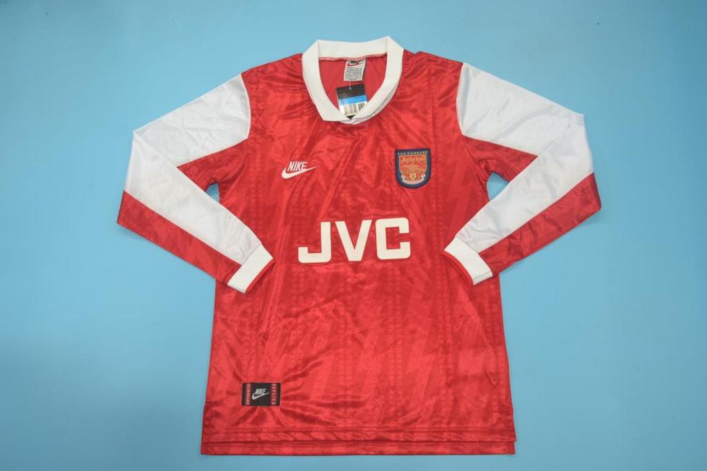 MAILLOT RETRO ARSENAL DOMICILE 1994 VERSION MANCHES LONGUES