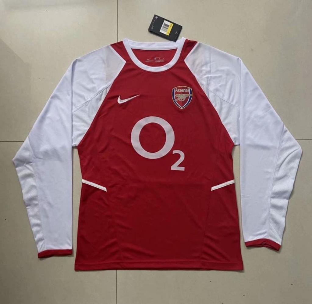 MAILLOT ARSENAL DOMICILE 2002/2004 VERSION MANCHES LONGUES