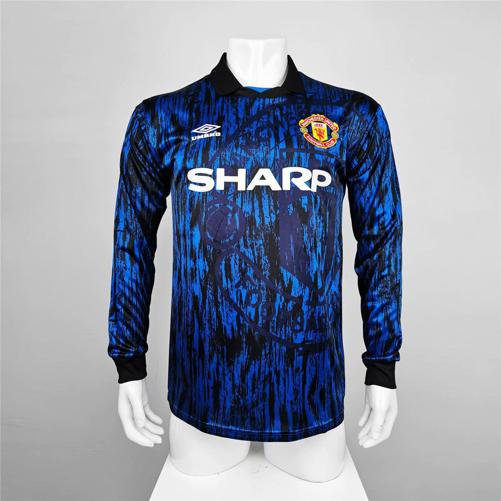 MAILLOT MANCHESTER UNITED EXTÉRIEUR 1992/1993VERSION MANCHES LONGUES