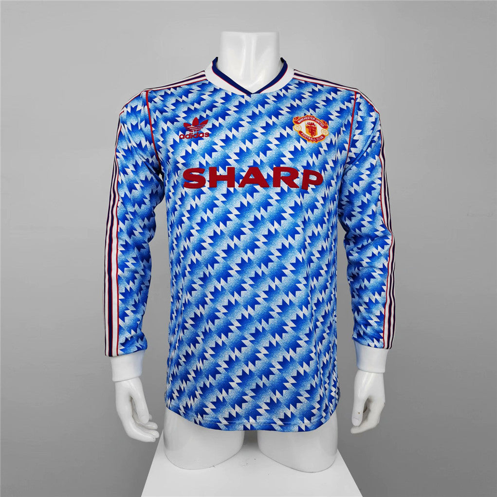 MAILLOT MANCHESTER UNITED 1990/1992 VERSION MANCHES LONGUES