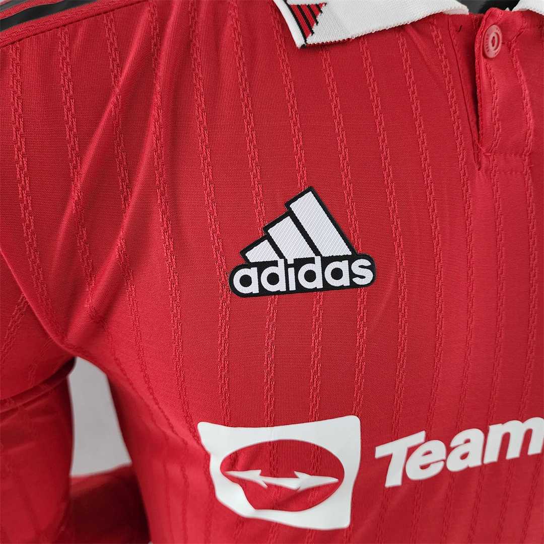 MAILLOT MANCHESTER UNITED DOMICILE 2022/20223 VERSION MANCHES LONGUES