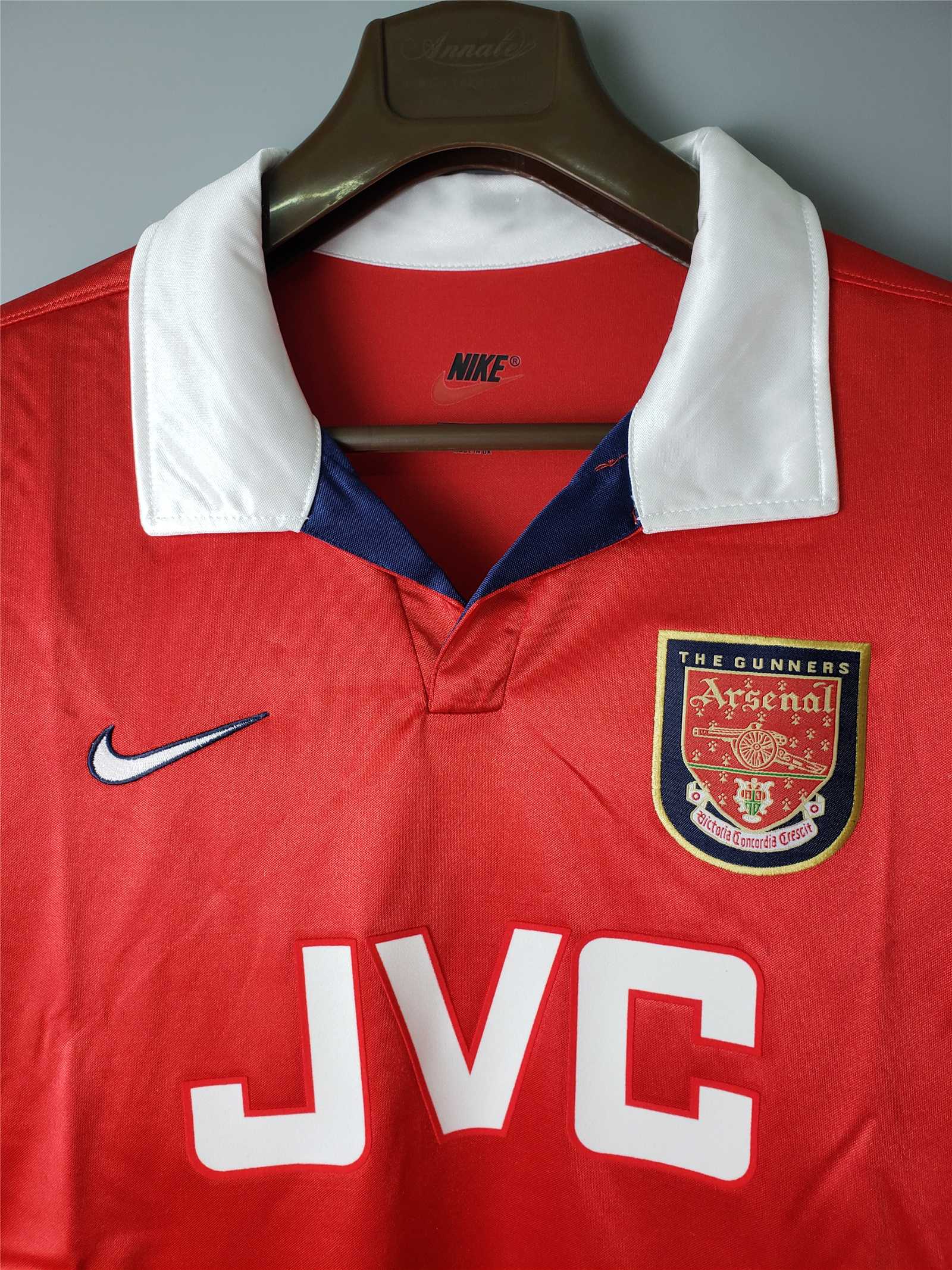 MAILLOT ARSENAL DOMICILE 1998/1999 VERSION MANCHES LONGUES