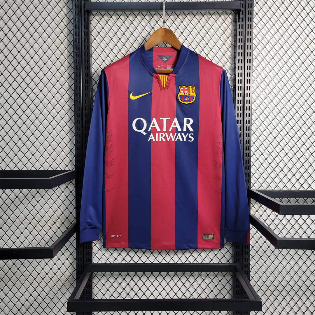MAILLOT BARCELONE DOMICILE 2014/2015 VERSION MANCHES LONGUES