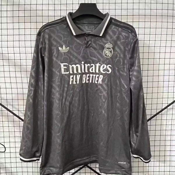 MAILLOT REAL MADRID EXTÉRIEUR 2024/2025 VERSION MANCHES LONGUES